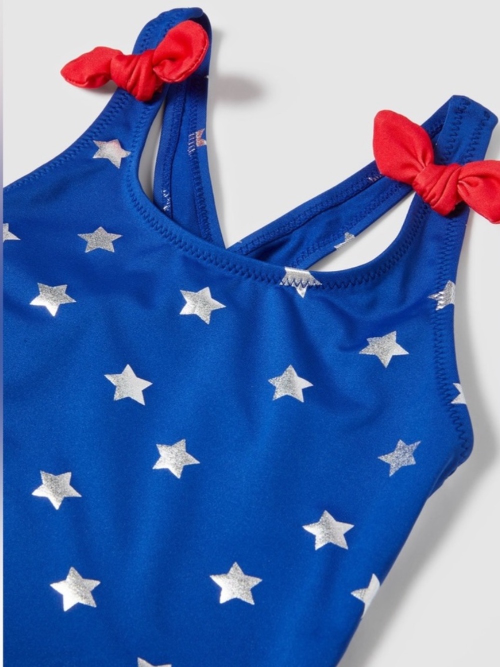NWOT ZARA Kids Star One-Piece Swimsuit With Red Bow Straps - Picture 3 of 4